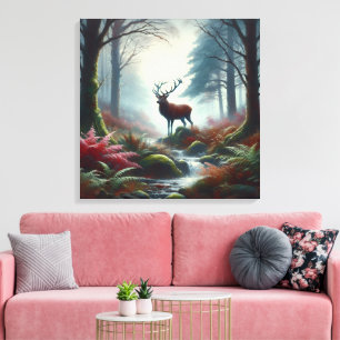 Stag Oil Painting Canvas Art