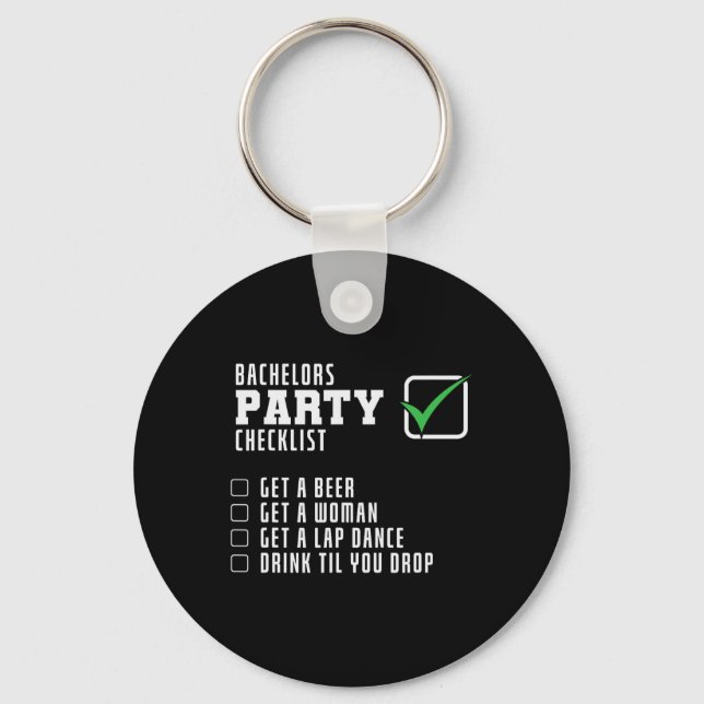 Stag Party Checklist  Keychain (Front)