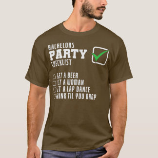 stag party checklist T-Shirt