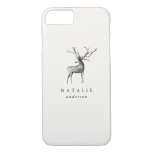 Stag reindeer personalized winter Case-Mate iPhone case