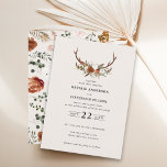 Stag rust terracotta floral rustic elegant modern  invitation<br><div class="desc">Rustic floral and stag antlers wedding invite. With beautiful rust,  terracotta,  blush pink and sage green pampas grass eucalyptus watercolor details. This modern wedding invite is sure to set the style for your big day.</div>