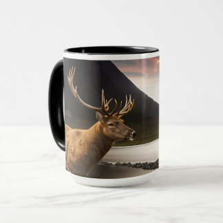 Stag Scottish Highlands, Eclipsing Moon Mug
