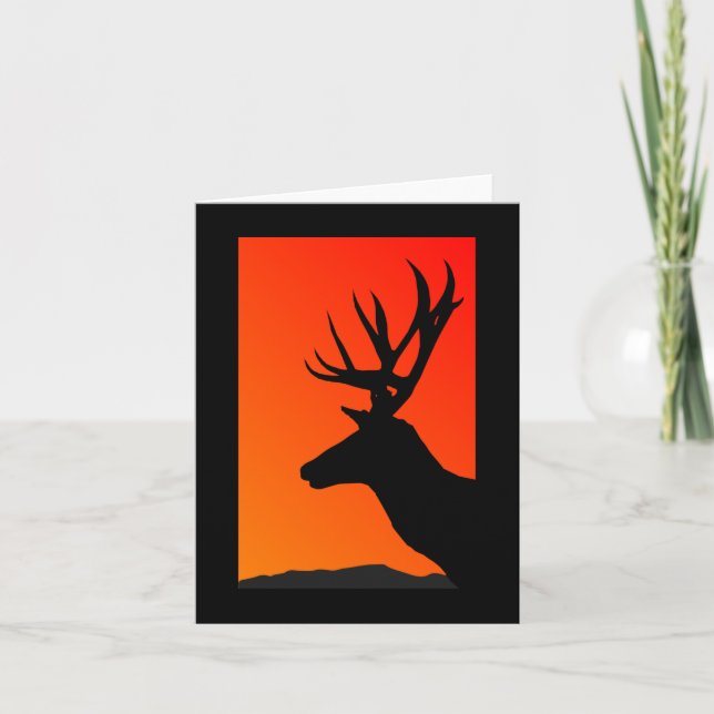 Stag Silhouette Note Card (Front)