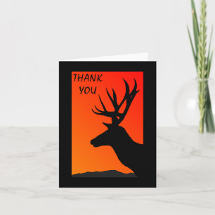 Stag SilhouetteThank You Note Thank You Card