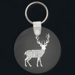 stag venison deer elk game hunt butcher meat cuts keychain<br><div class="desc">Designed by The Arty Apples Limited</div>