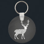 stag venison deer elk game hunt butcher meat cuts keychain<br><div class="desc">Designed by The Arty Apples Limited</div>