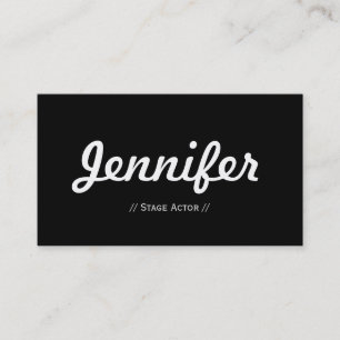 Stage Actor - Minimal Simple Concise Business Card