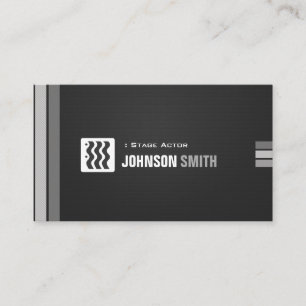 Stage Actor - Urban Black White Business Card
