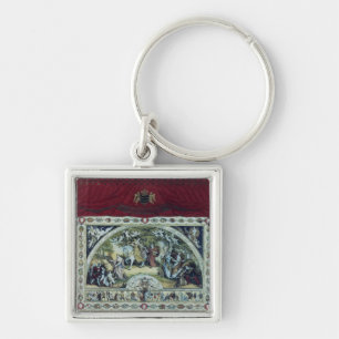 Stage and decorative curtain of the Dresden Keychain