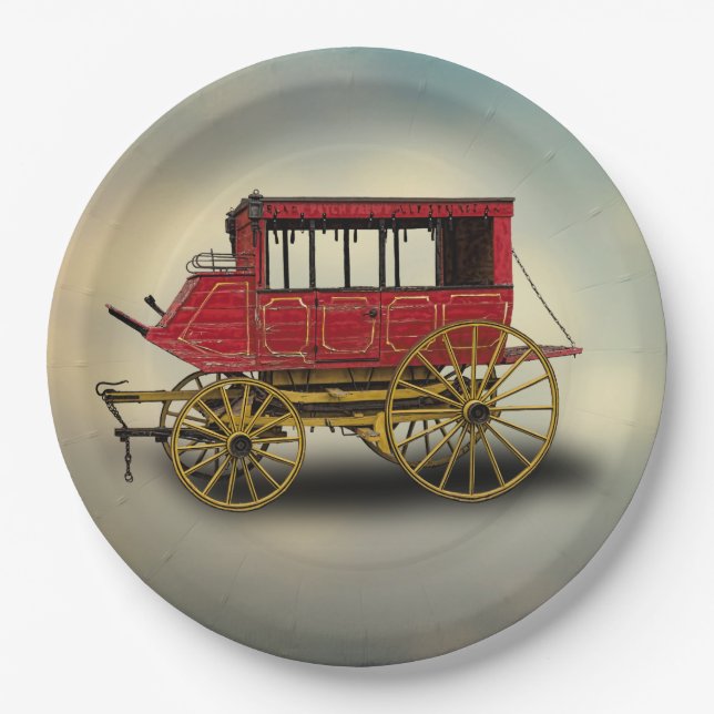STAGE COACH PAPER PLATE (Front)
