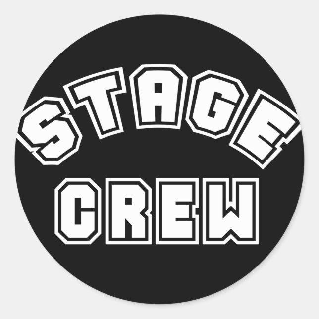 Stage Crew Classic Round Sticker (Front)