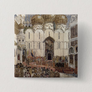 Stage design for Boris Godunov 2 Inch Square Button