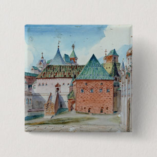 Stage design for Modest Mussorgsky's opera 2 Inch Square Button
