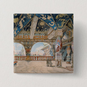 Stage design for Nikolai Rimsky-Korsakov's opera 2 Inch Square Button