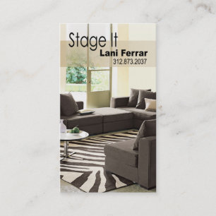 "Stage It" Home Stager, Interior Designer, Realtor Business Card