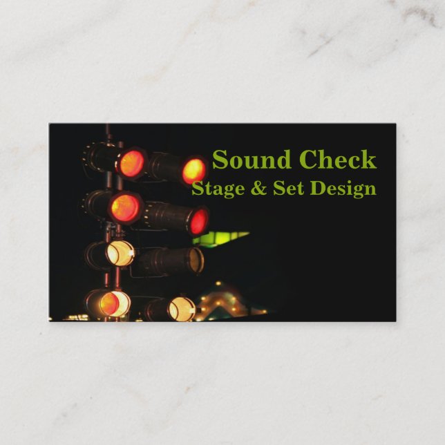 Stage Lights Business Card (Front)