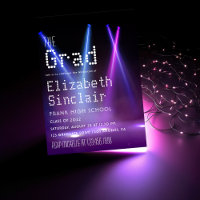 Stage Lights Graduation Party Invitation