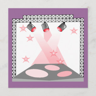 STAGE LIGHTS INVITATION KARAOKE TALENT SHOW PARTY