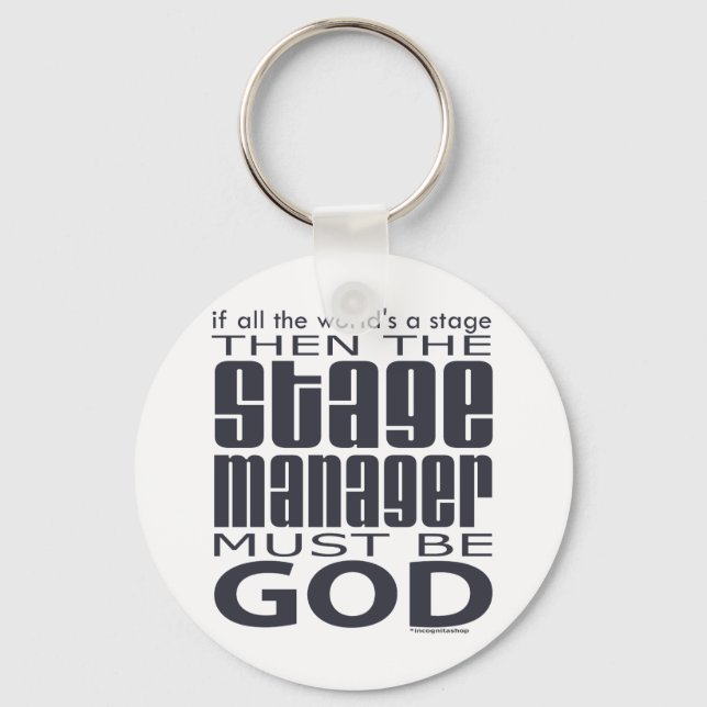 Stage Manager God Keychain (Front)