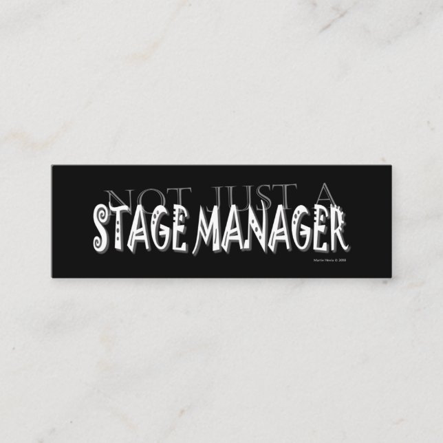 Stage Manager - Social Media Personal Card (Front)