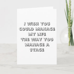 Stage Manager Thank You Card