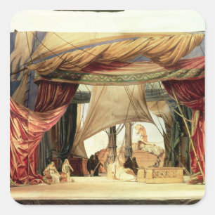 Stage model for the opera 'Tristan and Isolde' Square Sticker