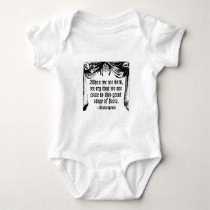 Stage of Fools Quote Apparel, Shakespeare Baby Bodysuit