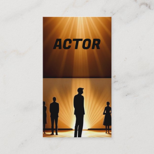 Stage Spotlight on Actor Business Card (Front)