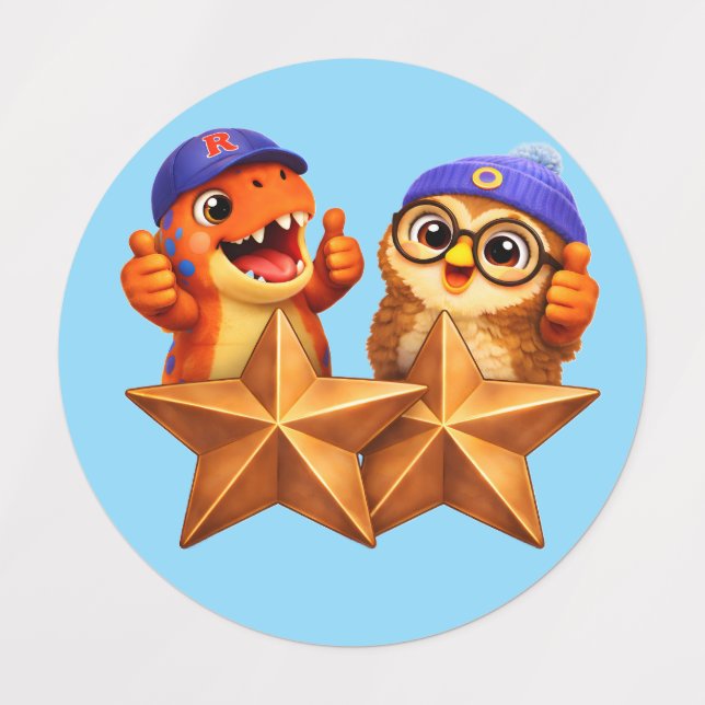 Stage two sheet of reward stickers (Design 1)