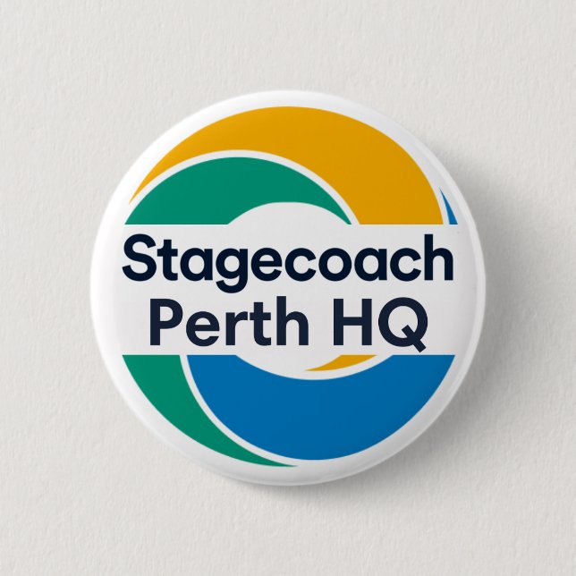 Stagecoach Badge  2 Inch Round Button (Front)