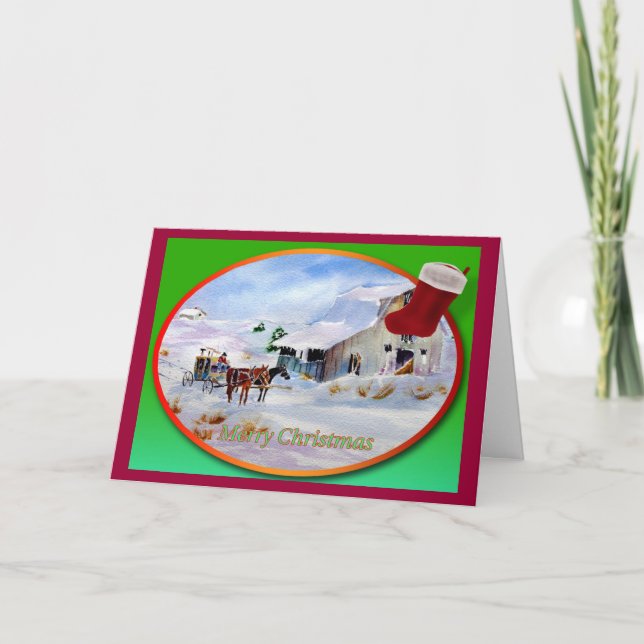 Stagecoach Christmas Card (Front)