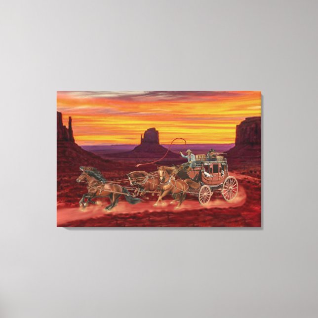 STAGECOACH COWBOYS CANVAS PRINT (Front)