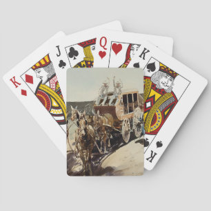 Stagecoach Hold Up by Edward Borein Playing Cards