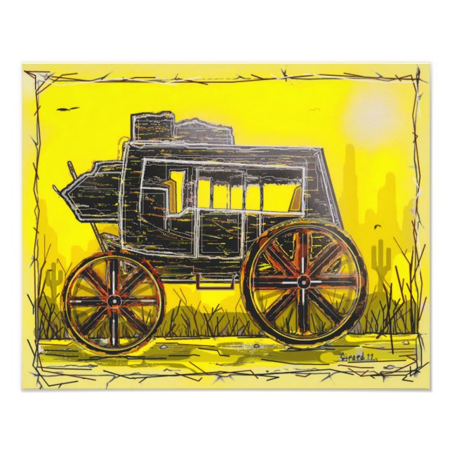 Stagecoach in the Desert Photo Print (Front)