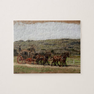 Stagecoach Old West Vintage Jigsaw Puzzle