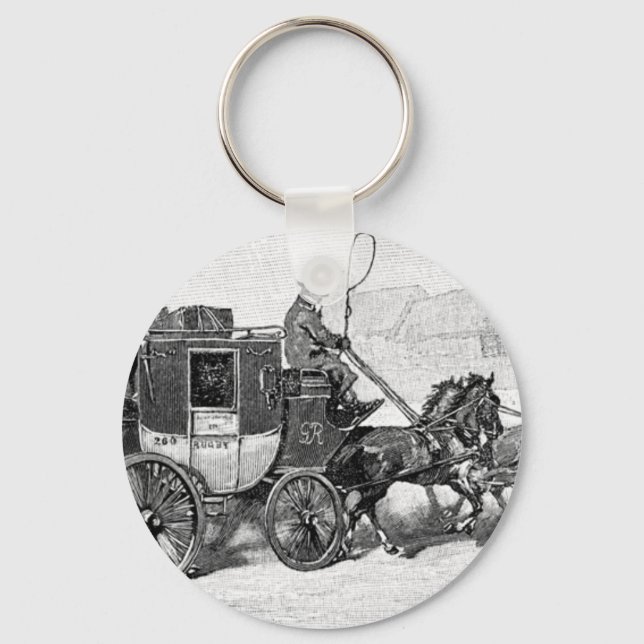 stagecoach-travel-3A stage coach-Baldwin's Reader. Keychain (Front)