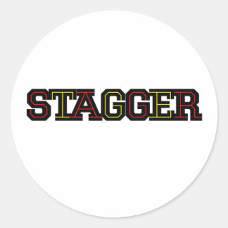 Stagger White Stickers