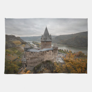 Stahleck Castle Bacharach Germany Kitchen Towel