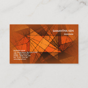 Stain Glass Elegant Brown Admin Business Card