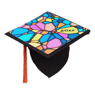 Stain Glass Lite Year Graduation Cap Topper