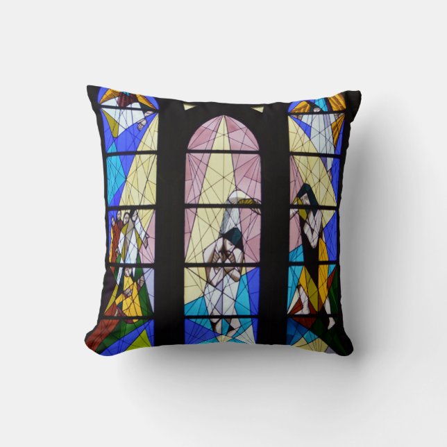 Stain glass mini throw pillow (Front)