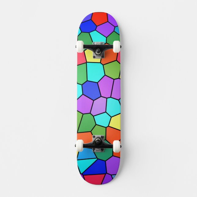 Stain Glass Rainbow Skateboard deck (Front)