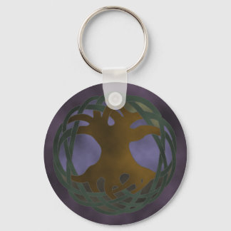 Stain Glass Tree of Life Keychain
