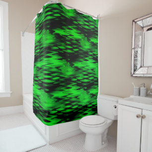 Stained black and green forming abstract zigzag