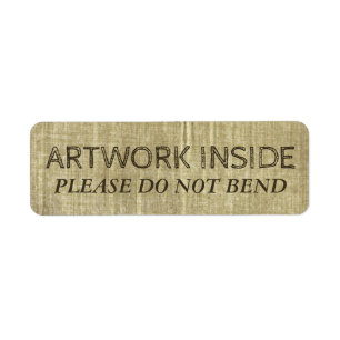 Stained Canvas Do Not Bend Grungy Artwork Warning