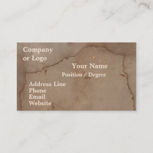 Stained Cardboard Business Card