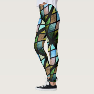 Stained Glas Leggings - Geometric Pattern Leggings