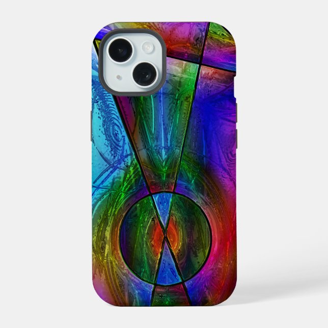 Stained Glass 1 iPhone 15 Case (Back)