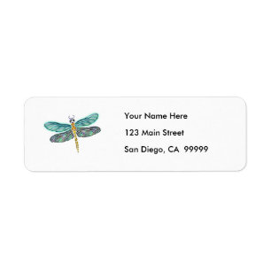 Stained Glass & Abalone Shell Dragonfly