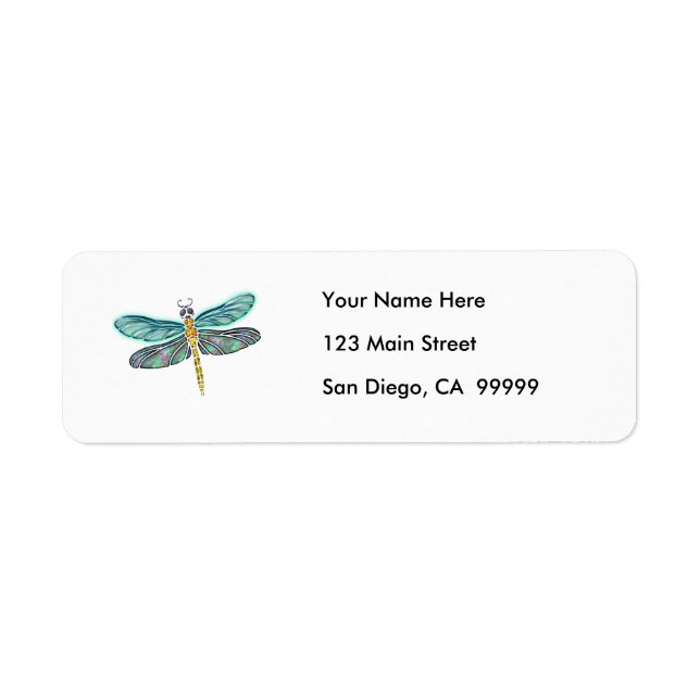 Stained Glass & Abalone Shell Dragonfly (Front)